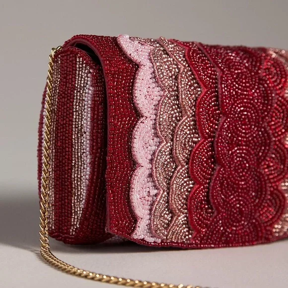 Anthropologie Beaded Petal Clutch - Picture 3 of 3